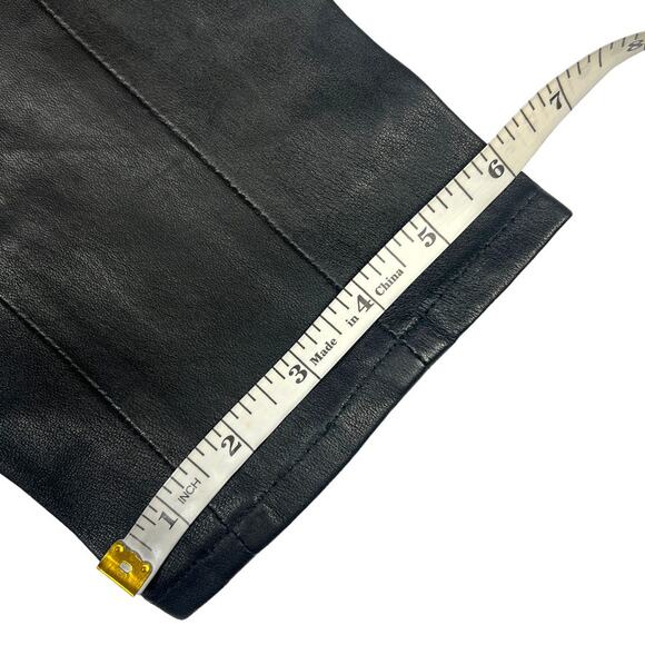 LPA Leather Pant 597 Revolve Cropped Pants High Rise Waist Black Women's Large - Picture 13 of 13